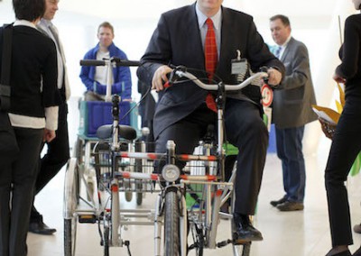 By bike